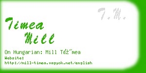 timea mill business card